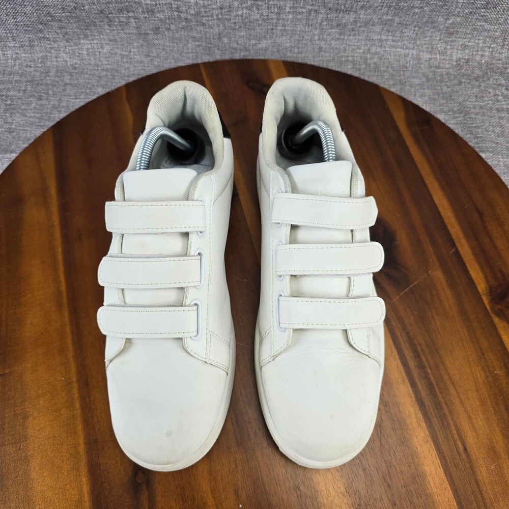Fashion Sneakers Womens White Low Top CasualShoes Size 12 Hook & Loop - Picture 7 of 9